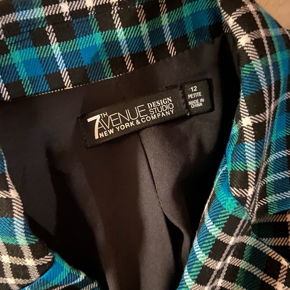 NY&CO 7th AVE- teal/bulk 1 button short jacket. 12 - Picture 8 of 11